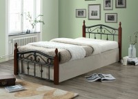 Кровать Mabel MK-5225-RO (решетка металлическая), 160x200, цвет: Темная вишня