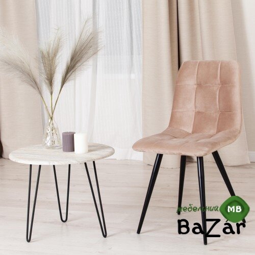 Стул CHILLY (mod. 7095-1) бежевый barkhat 5/черный