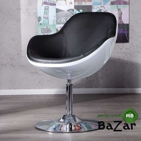 Барное кресло ZC-080 Ego белое с черным