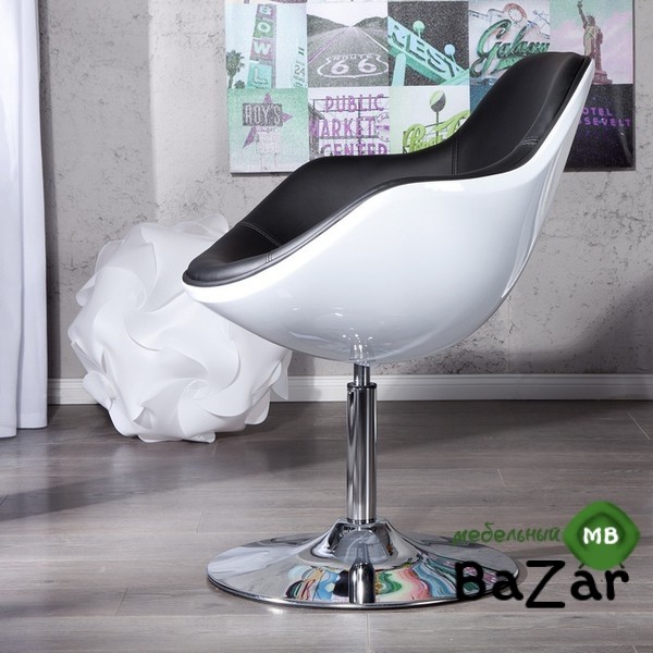 Барное кресло ZC-080 Ego белое с черным