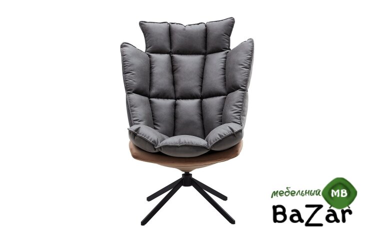 Кресло DС-1565G коричневый HE510-24B/ноги металл