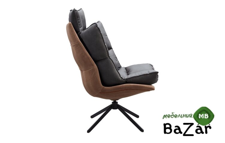 Кресло DС-1565G коричневый HE510-24B/ноги металл