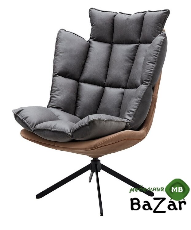Кресло DС-1565G коричневый HE510-24B/ноги металл