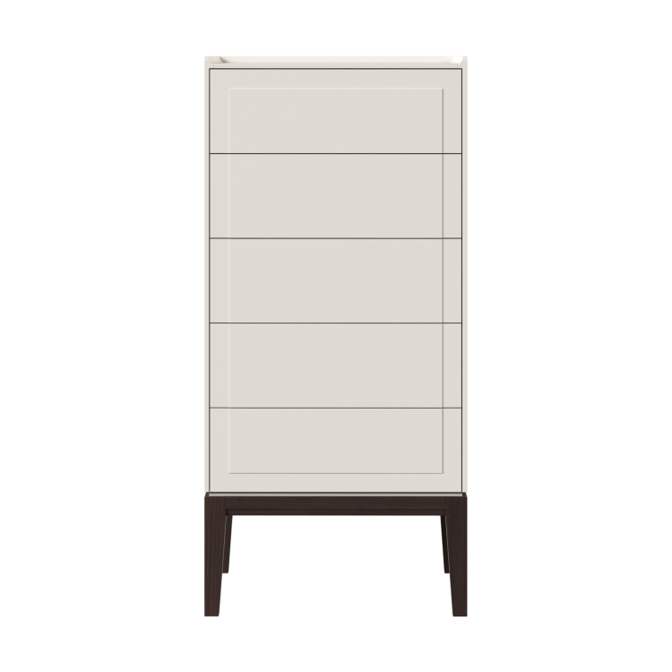 Комод высокий 5 ящиков MRS315W Белый