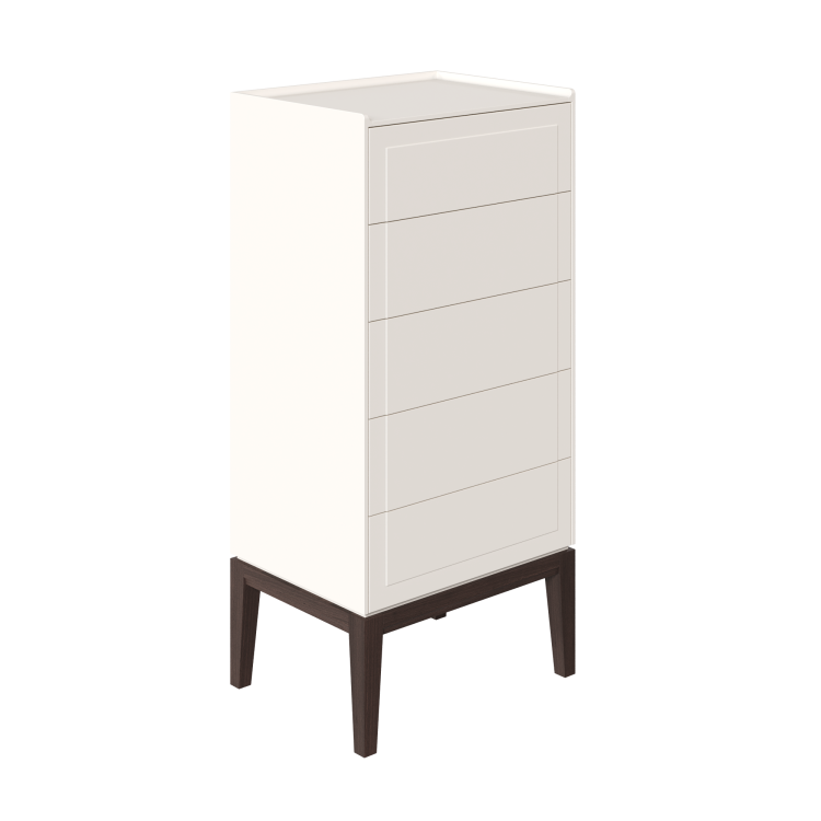 Комод высокий 5 ящиков MRS315W Белый