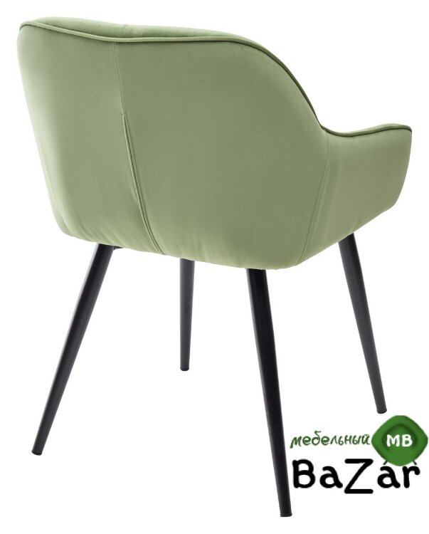 Стул BREEZE G108-27 террариумный мох/ черный каркас, велюр