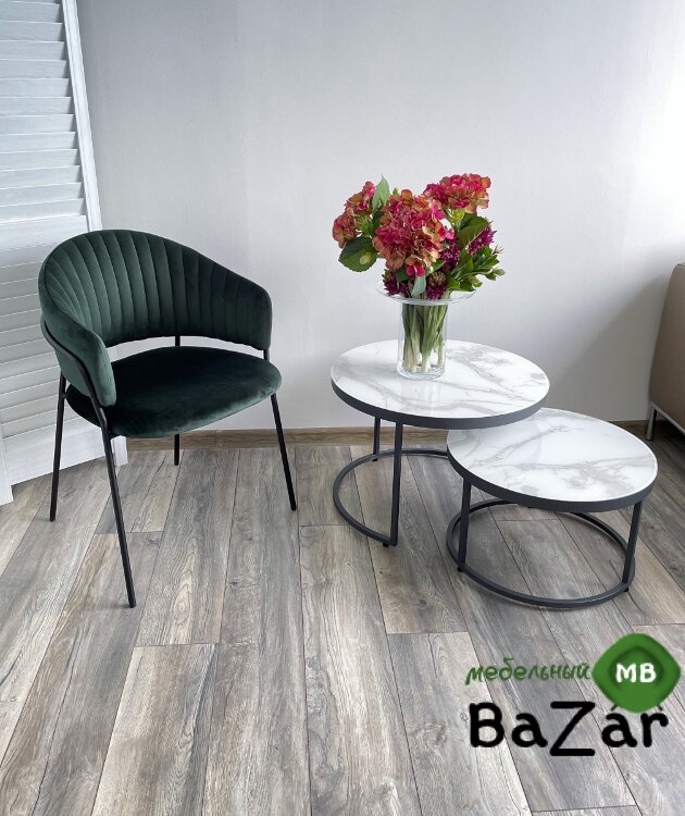 Стул GEMMA изумрудный, велюр G062-19 