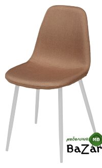 Стул CASSIOPEIA G028-15 светло-коричневый, ткань / белый каркас