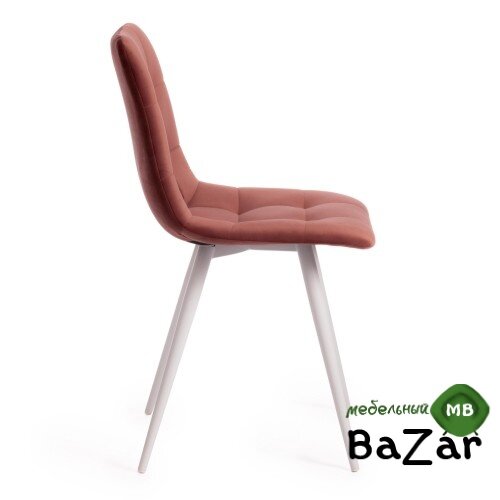 Стул CHILLY (mod. 7095-1) коралловый barkhat 15 /белый