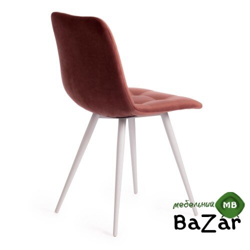 Стул CHILLY (mod. 7095-1) коралловый barkhat 15 /белый