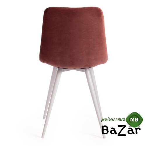 Стул CHILLY (mod. 7095-1) коралловый barkhat 15 /белый