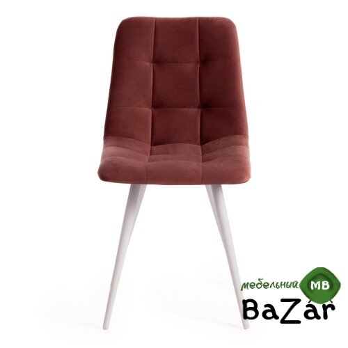 Стул CHILLY (mod. 7095-1) коралловый barkhat 15 /белый