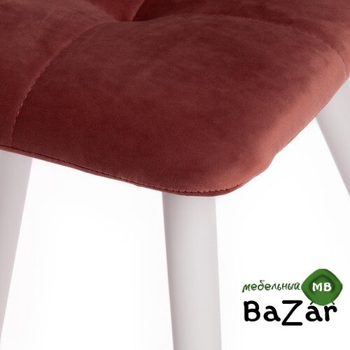 Стул CHILLY (mod. 7095-1) коралловый barkhat 15 /белый