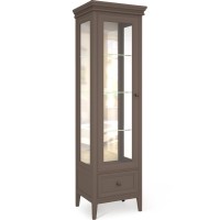 Витрина левая с зеркалом L Тесоро коричневая T601L/Q