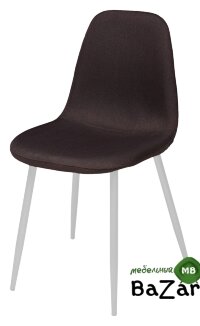 Стул CASSIOPEIA G028-27 темно-коричневый, ткань / белый каркас