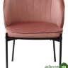 Стул DIANA BLUVEL-52 PINK, велюр/ черный каркас