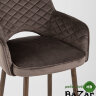 Стул полубарный Венера диамант велюр коричневый