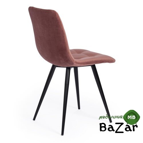 Стул CHILLY (mod. 7095-1) коралловый barkhat 15 /черный