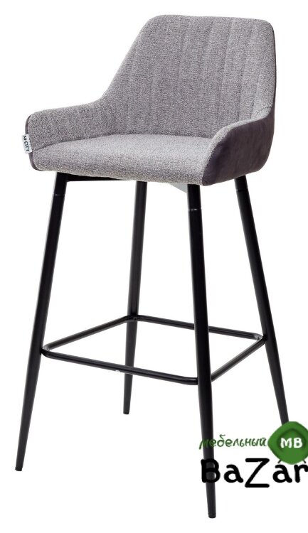 Барный стул PUNCH антрацитовый меланж FC-09/ MF-03