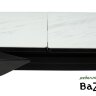 Стол CREMONA KL-99 Белый мрамор матовый, итальянская керамика / черный каркас