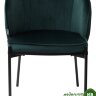 Стул DIANA BLUVEL-78 GREEN, велюр/ черный каркас