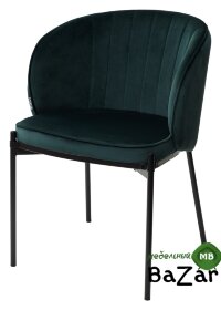 Стул DIANA BLUVEL-78 GREEN, велюр/ черный каркас