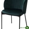 Стул DIANA BLUVEL-78 GREEN, велюр/ черный каркас