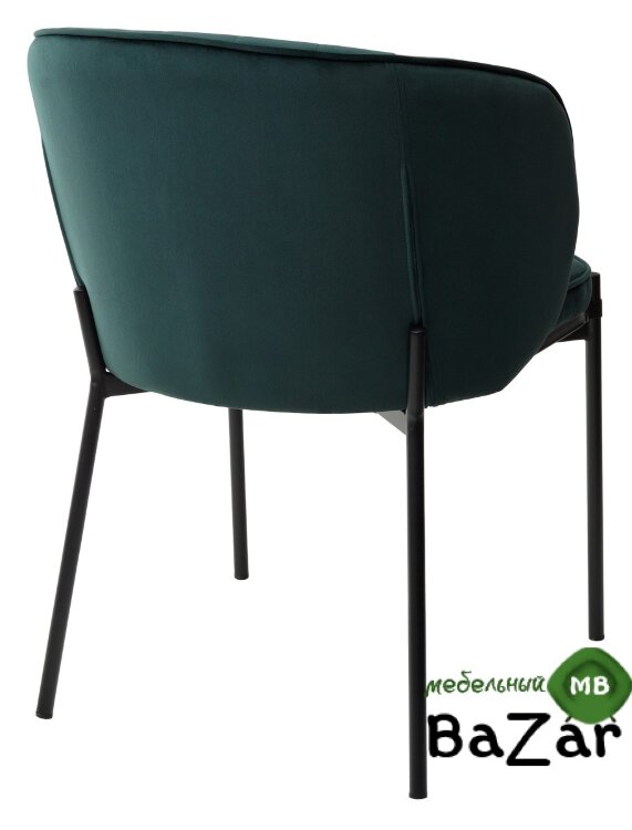 Стул DIANA BLUVEL-78 GREEN, велюр/ черный каркас
