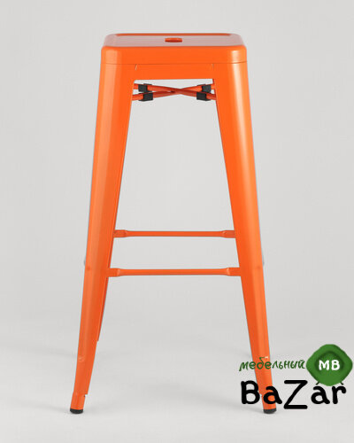 Стул барный TOLIX оранжевый глянцевый