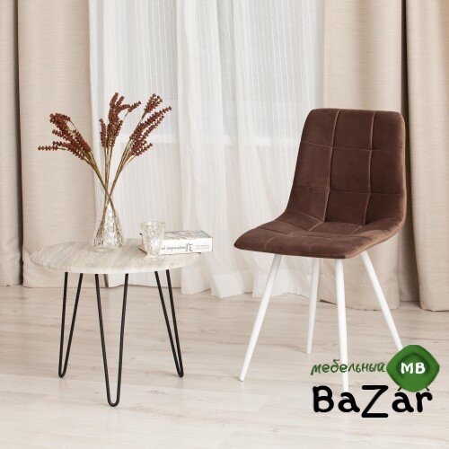 Стул CHILLY (mod. 7095-1) коричневый barkhat 12/белый