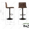 Барный стул Paskal vintage brown