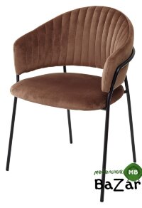 Стул GEMMA молочный шоколад, велюр G062-08 Стул GEMMA молочный шоколад, велюр G062-08