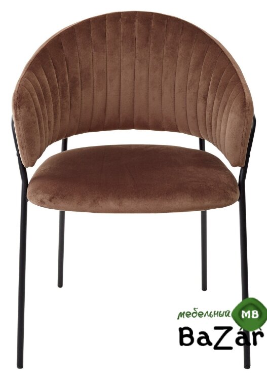 Стул GEMMA молочный шоколад, велюр G062-08 