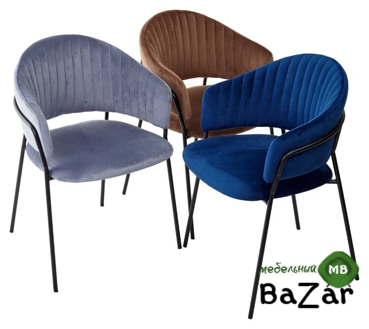 Стул GEMMA молочный шоколад, велюр G062-08 