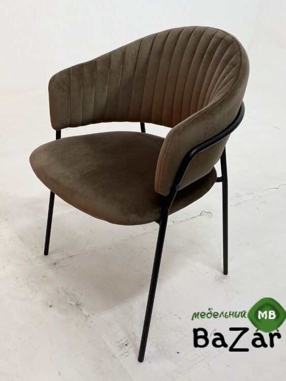 Стул GEMMA молочный шоколад, велюр G062-08 