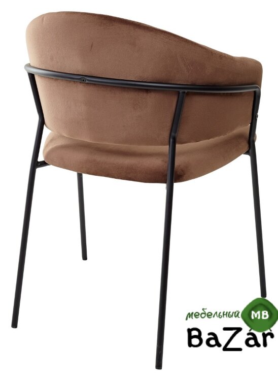 Стул GEMMA молочный шоколад, велюр G062-08 