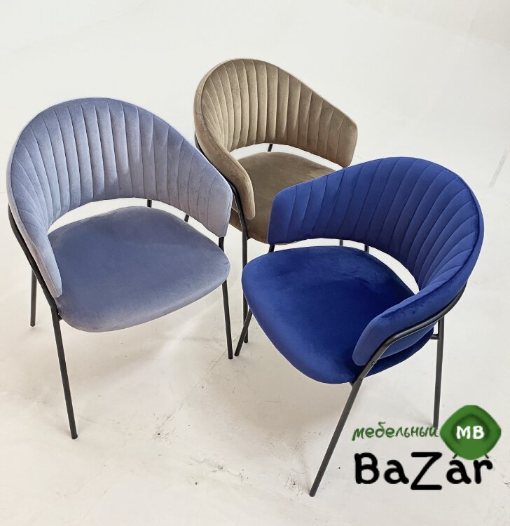 Стул GEMMA молочный шоколад, велюр G062-08 