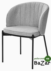 Стул DIANA TRF-08 теплый серый/ черный каркас Стул DIANA TRF-08 теплый серый/ черный каркас