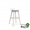 Стул JAM W CB/1487, ash.P19W OAK NATURAL/ P799-P852 WHITE/ TRANSPARENT RED