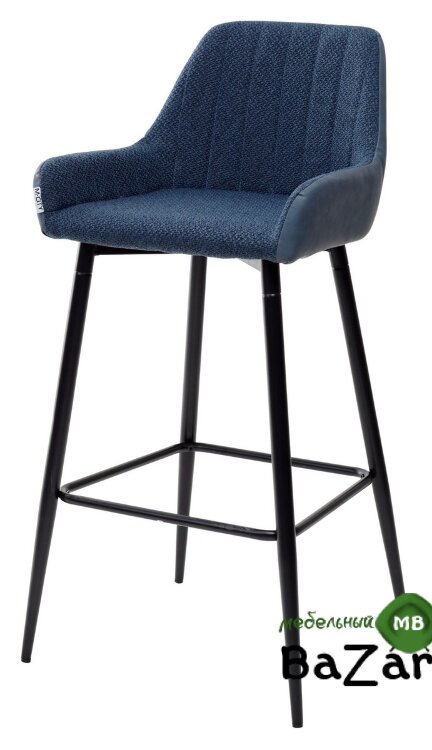 Барный стул PUNCH полночный синий TRF-06/ экокожа синяя сталь RU-03
