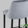 Стул полубарный Диего велюр серый
