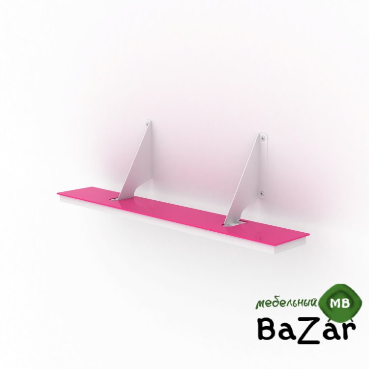 Полка настенная Air Minus белый-розовый аналог IKEA