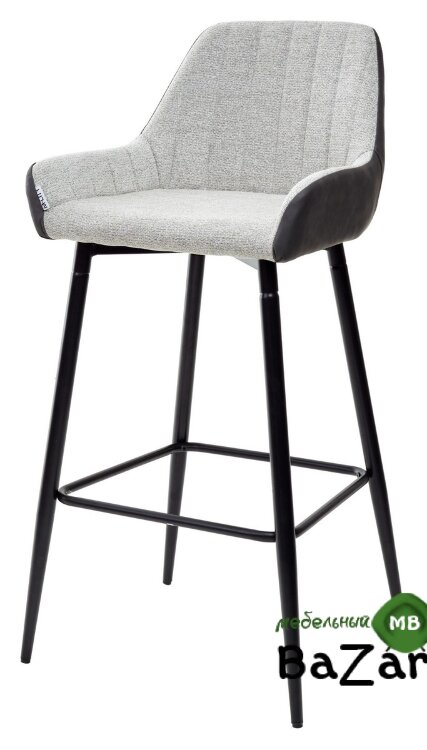 Барный стул PUNCH светло-серый меланж FC-01/ экокожа антрацит RU-08