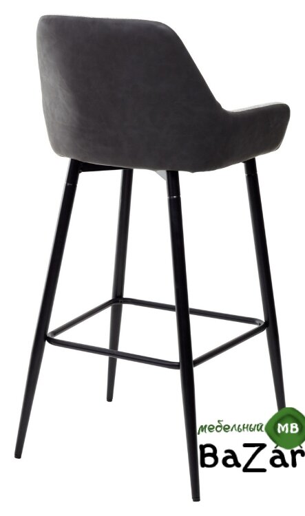 Барный стул PUNCH светло-серый меланж FC-01/ экокожа антрацит RU-08