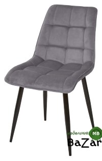 Стул CHIC BLUVEL-14 серый / черный каркас Стул CHIC BLUVEL-14 серый / черный каркас