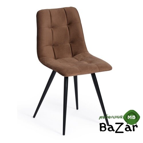 Стул CHILLY (mod. 7095-1) коричневый barkhat 12/черный