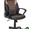Кресло INTER кож/зам/ткань черный/коричневый/бронзовый