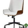 Кресло JY6264X-B белый PU/орех/черный
