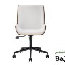 Кресло JY6264X-B белый PU/орех/черный