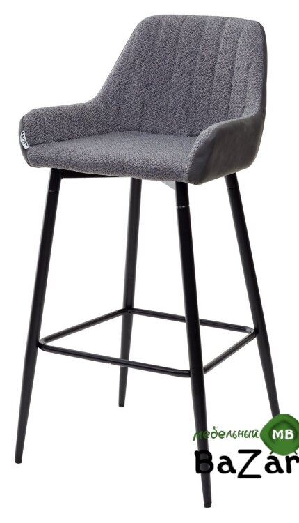 Барный стул PUNCH серый кварц TRF-09/ экокожа антрацит RU-08 Барный стул PUNCH серый кварц TRF-09/ экокожа антрацит RU-08